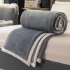 Solid Color Coral Fleece Throw Blanket - Perfect for Office & Air Conditioning Comfort