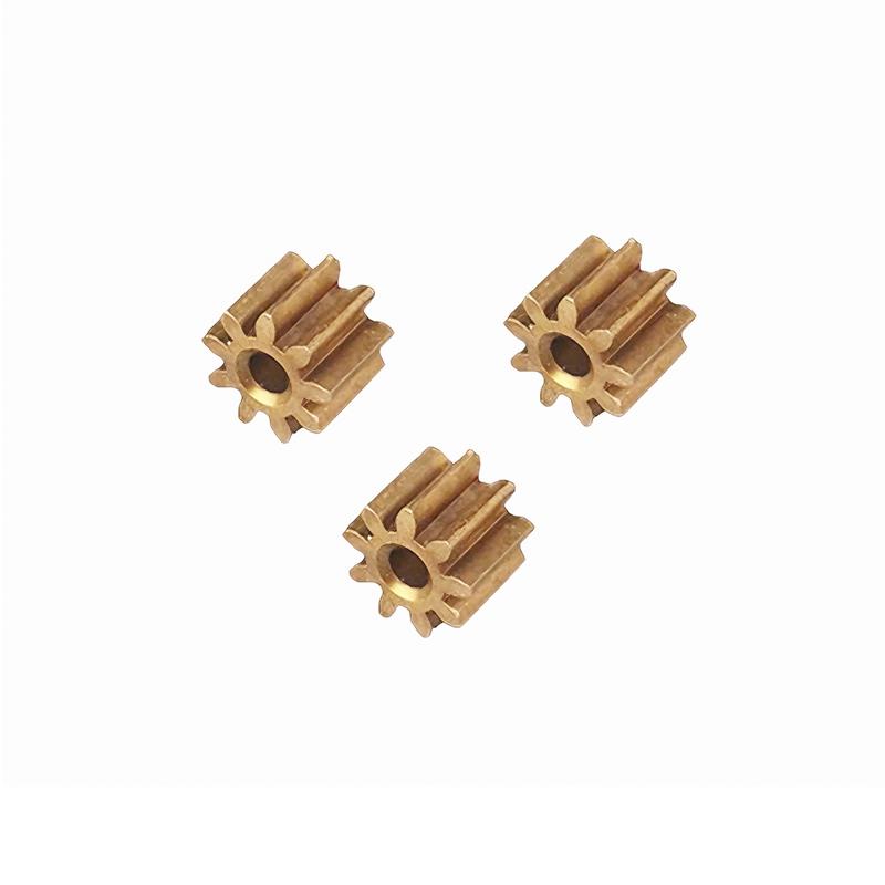 10PC 0.5 Modulus Brass Gears 7/8/9/10/11/12-21 Teeth Small Modulus Copper Gears 0.5M Thickness 5mm Spindle Gears Toy Accessories