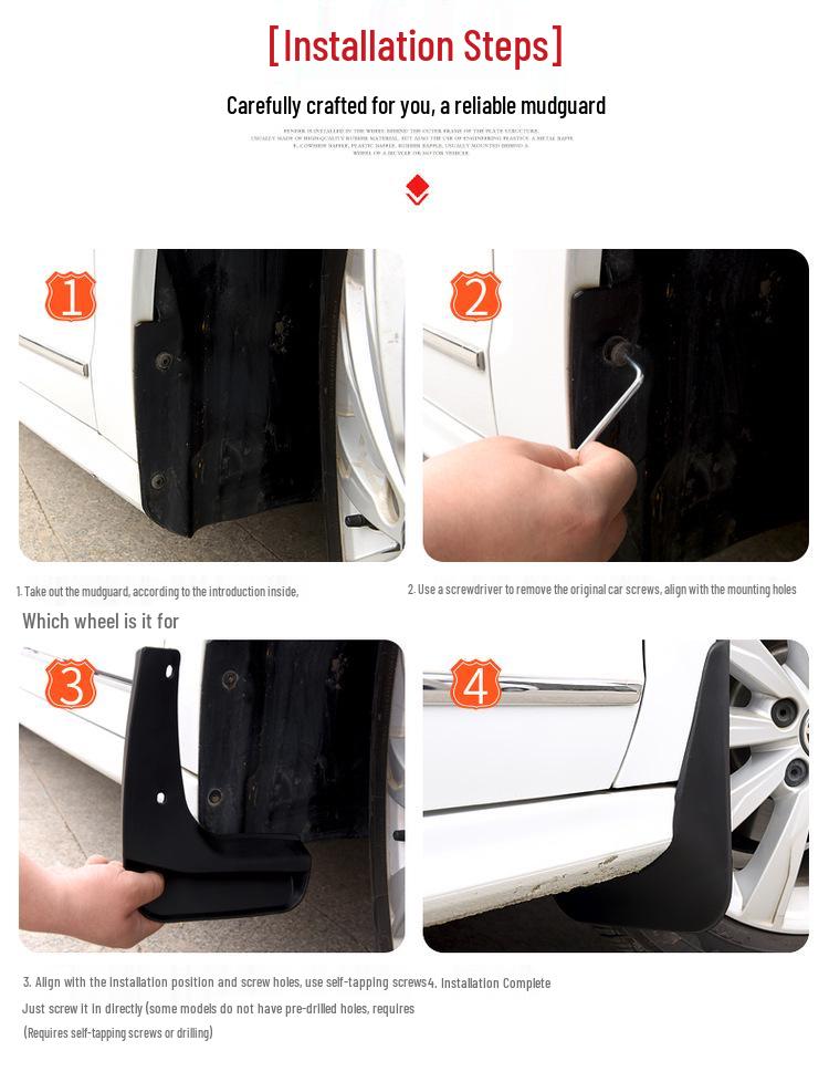 Original Mud Flaps for Kia Models: K2, Cerato, KX Cross, Sportage, K5, Rio, Forte, K3.