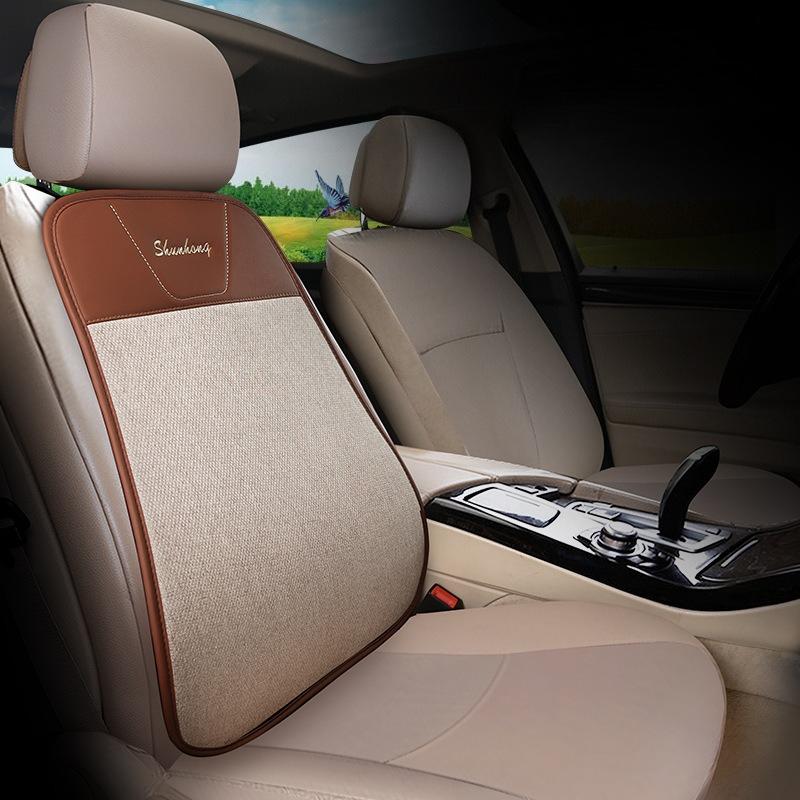 New Car Seat Cushion Four Seasons Universal Cotton and Hemp Office Chair Comfortable Dual Use Backless Car Seat Cushion