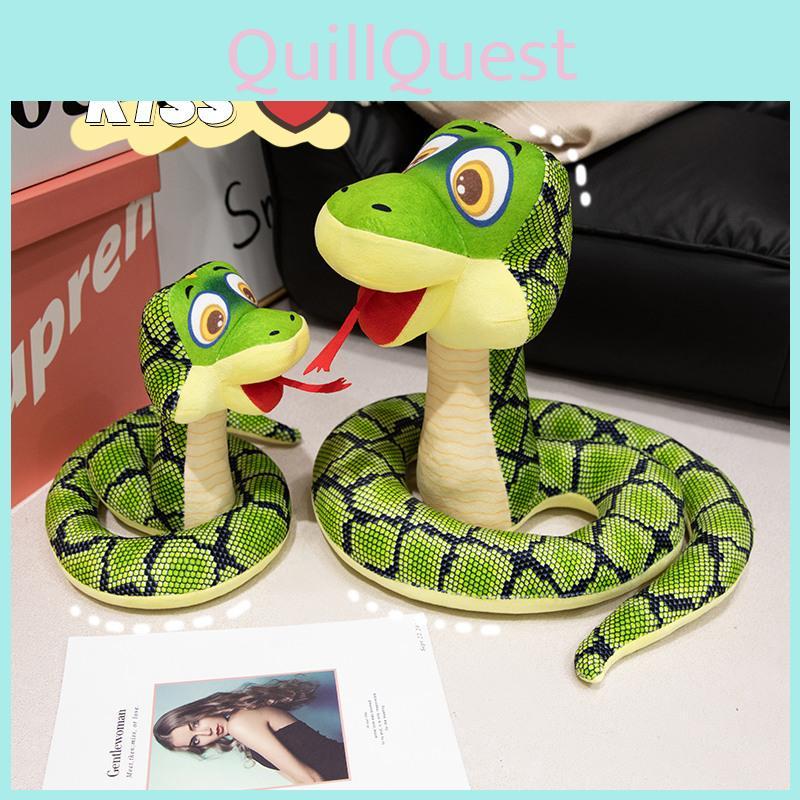 Snake Plush Toy With Pp Cotton Filling Soft Stuffed Animal For Kids Bedroom Decor