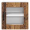 Wall Mounted Glass Cabinet PORTO Reclaimed Wood Style 40 x 31 x 40 cm Particleboard