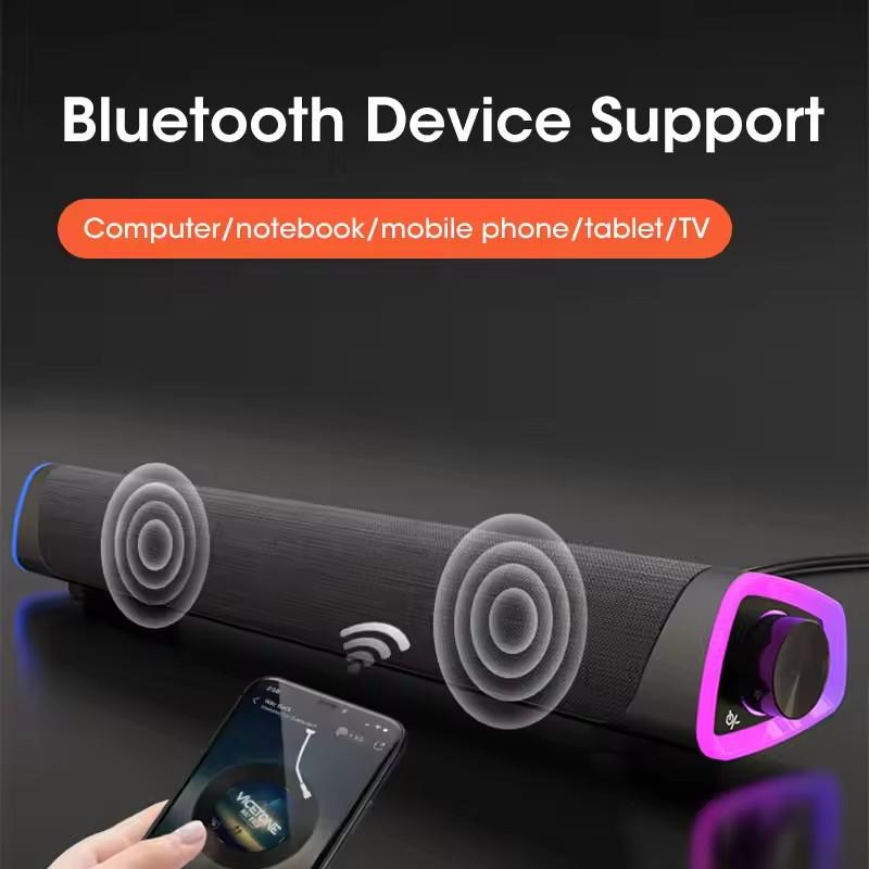 4D Speaker Bar Stereo Sound Subwoofer Bluetooth Speaker for Macbook Laptop Notebook PC Music Player 3.5mm Soundbar Loudspeaker