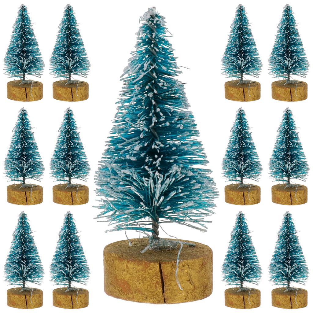 24Pcs Mini Christmas Tree Decor Versatile Beautiful Festive Atmosphere Enhancer for Home Gathering Christmas Ornament