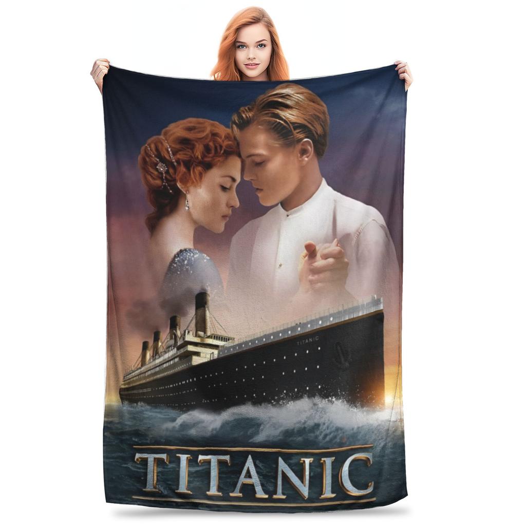 Titanic Romantic Movie Blankets Flannel Decoration Love Story Ocean Multi-function Ultra-Soft Throw Blankets Bedding Bedspread