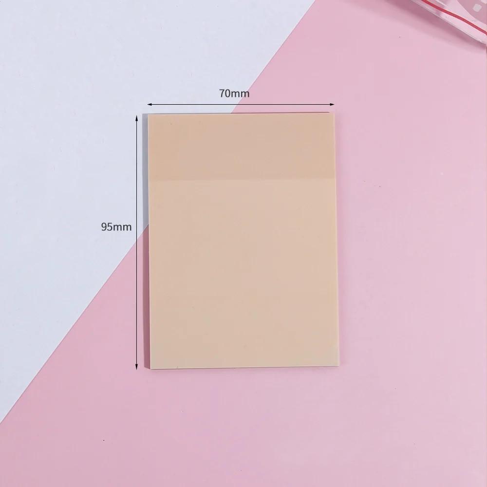 50 листов, прозрачный ПЭТ, водонепроницаемый блокнот для заметок, мини-блокнот для студентов, сотрудников, канцелярские принадлежности, портативный блокнот