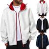 Men's Casual And Fashionable Hoodie With Contrasting Colors, Men's Loose Zipper Cardigan, Sports Hoodie Jacket
