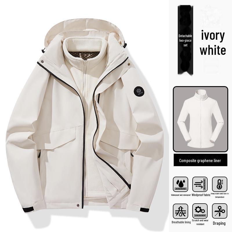 Dámská větruodolná teplá lyžařská bunda tři v jednom s fleecovou podšívkou a grafenem