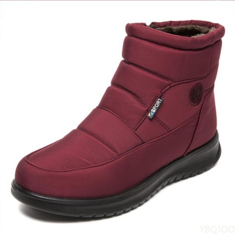 New casual low heeled winter short snow boots simple comfortable design anti slip anti cold insulation warm women's cotton shoes