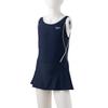 Speedo Rode Skirt School Swimsuit for Size 140 Suit, Skirt-Type One-Piece Girls, Navy/White, (SFG02016)