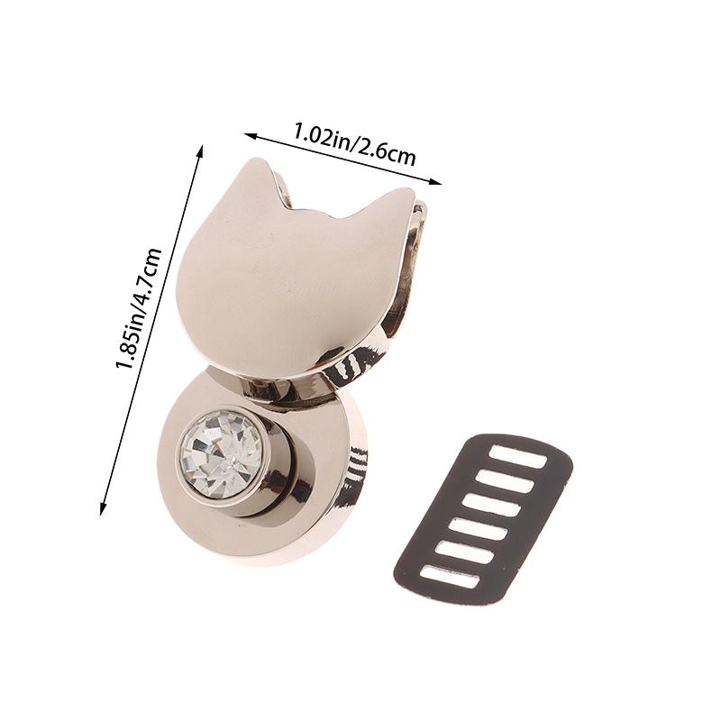 1Pc Cute Zinc Alloy Cat Shape Turn Lock Bag Twist Lock Closure Clasp Diy Leather Craft Handbag Shoulder Bag Purse Hardware