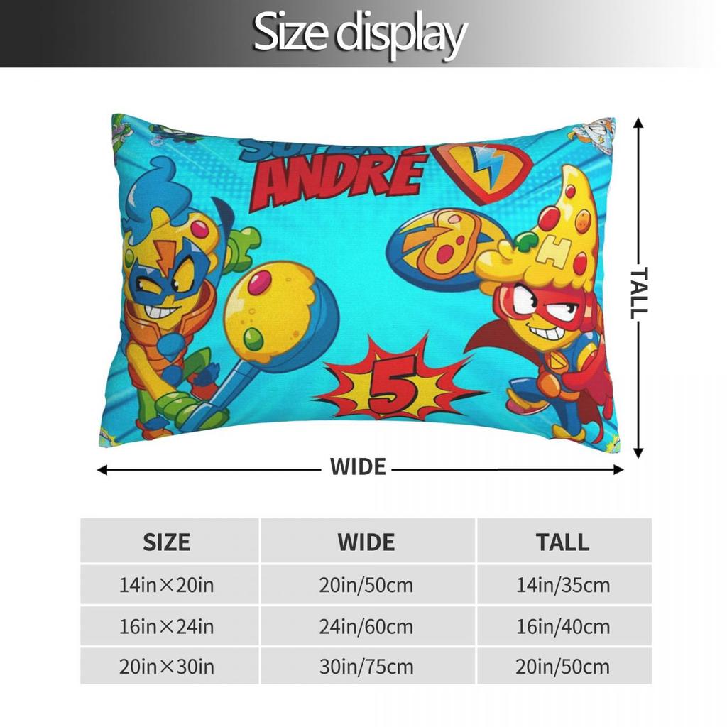 Superthings Rectangle Pillowcase Cushion Cover Decorative Bedroom Bed Home Comfort Throw Pillow