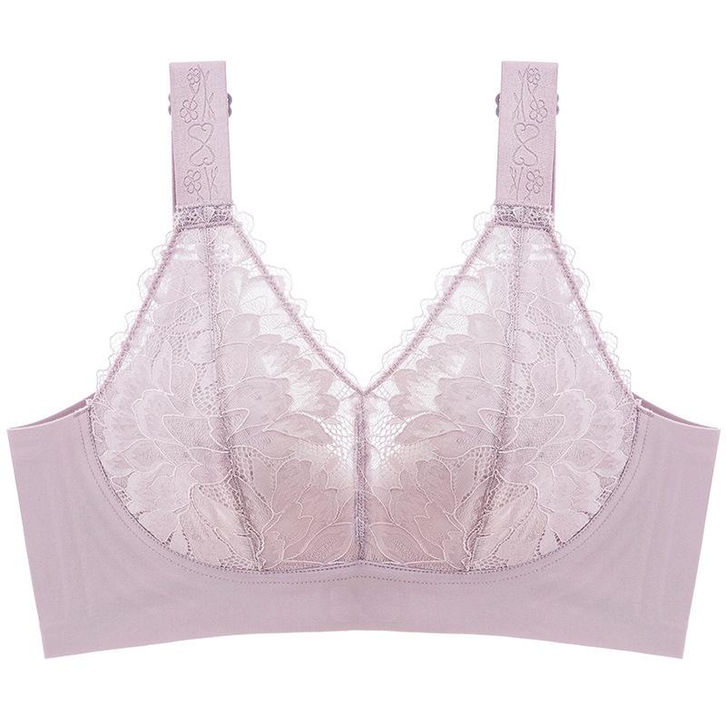 Plus Size Wireless Push-Up Side Support Bra for Large Busts