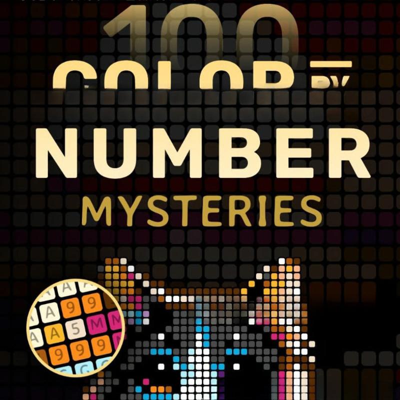 100 Color By Number Mysteries: A Coloring Book For Adults Relaxation And Wonder Decompression Picture Book