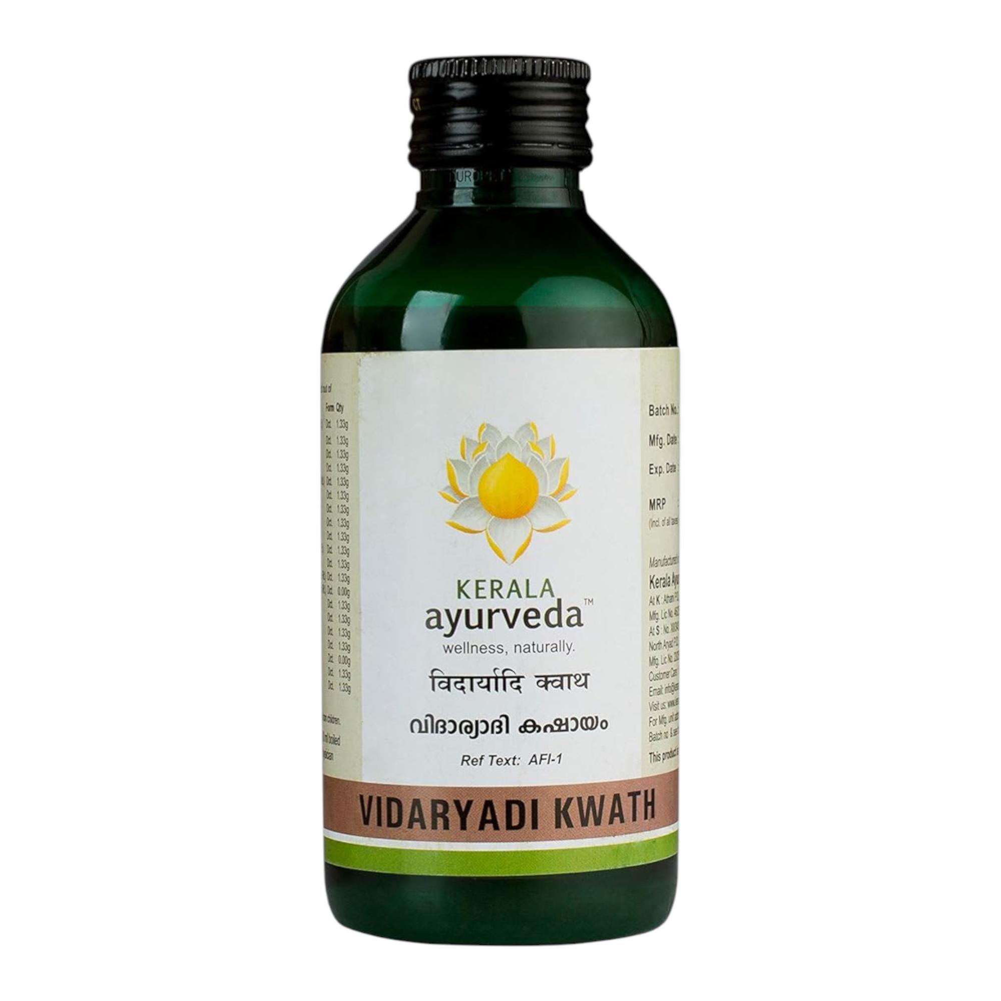 

Kerala Ayurveda Vidaryadi Kwath 200 Ml Pack of 1 Natural Herbal Decoction for Muscle & Bone Nourishment
