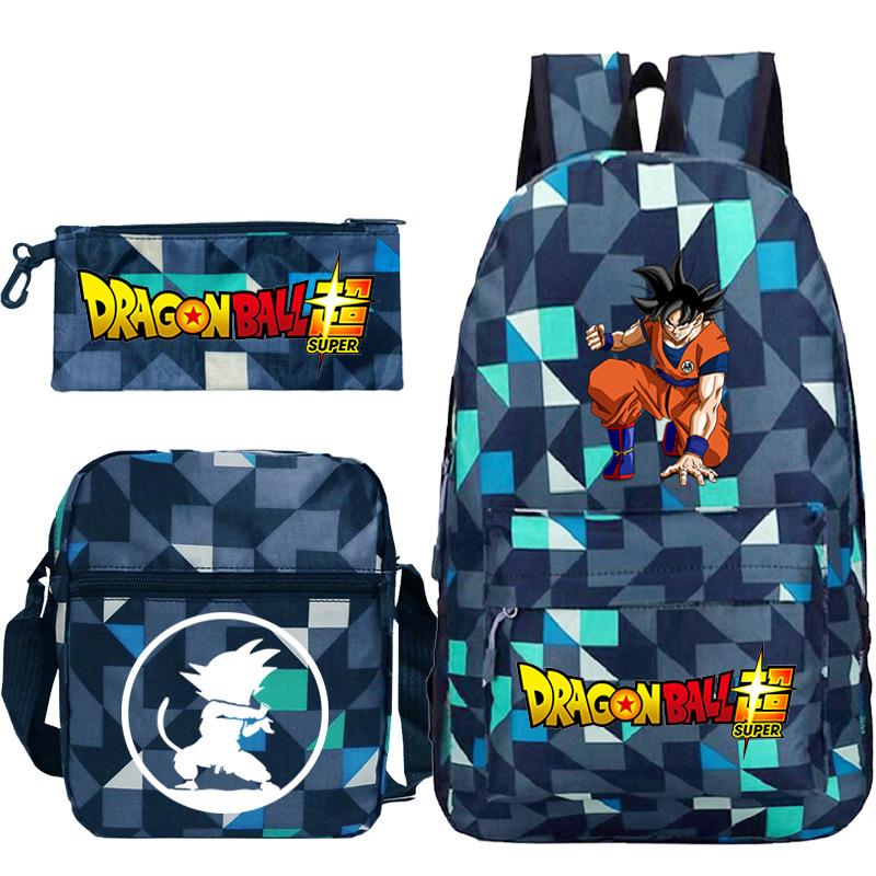 Dragon ball dragon ball three-piece set animation periphery new pencil case set leisure student backpack