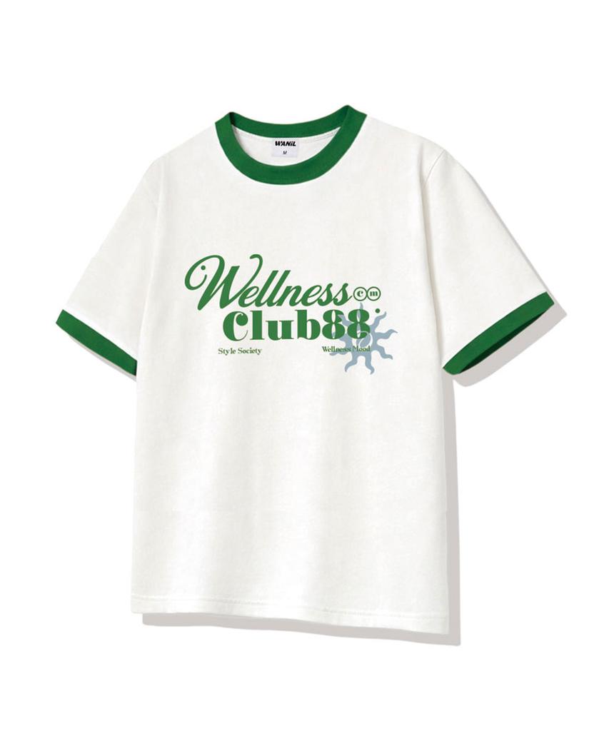 Wenil Wellness Club Ringer Loose Fit Short Sleeve T-Shirt 4 Colors [Wase_4502]