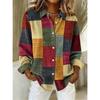 3D Patchwork Color-Printed Fashion Women's Shirt Loose Fit Ladies Blouses Tops New Spring Summer Casual Long-Sleeve Shirt