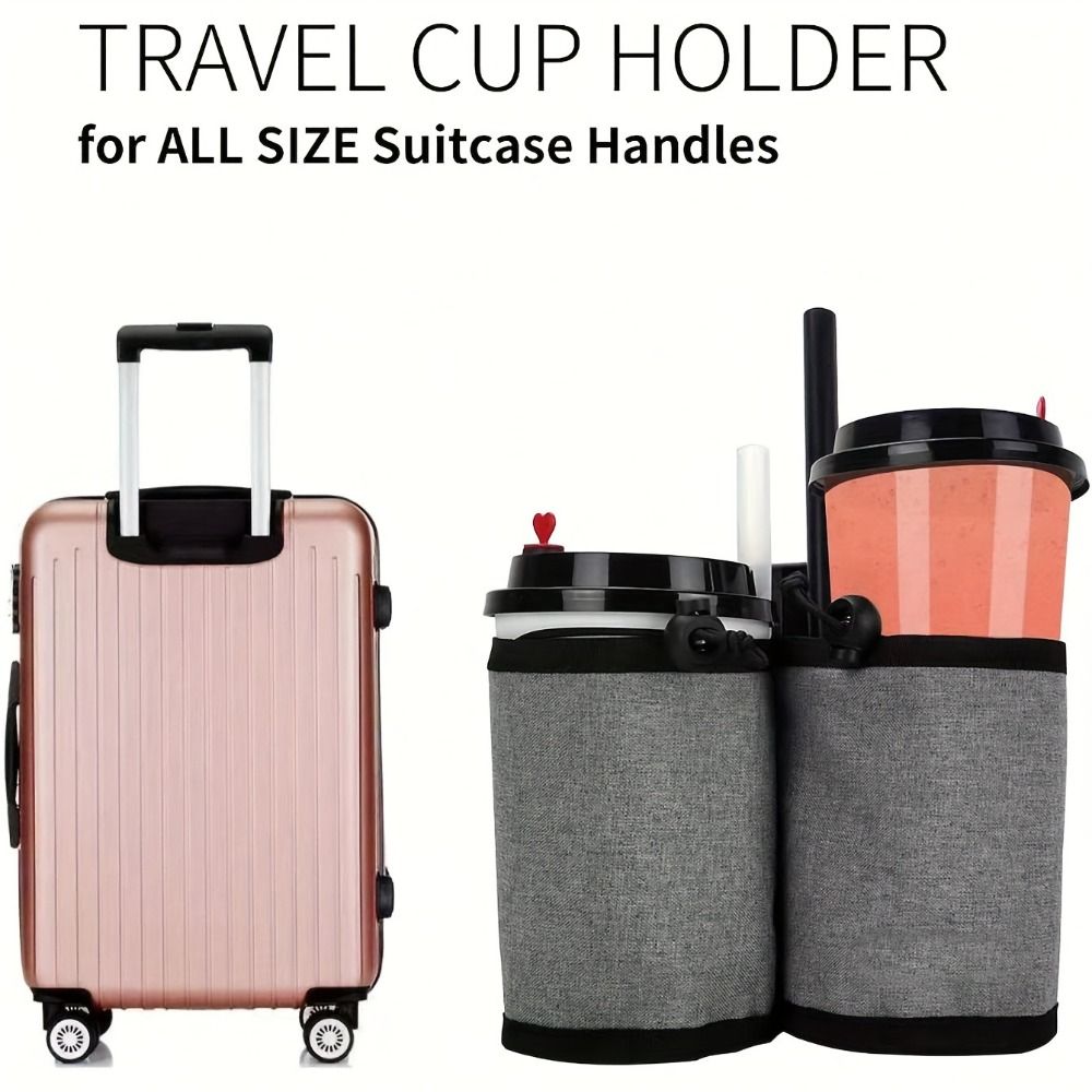 Mit Flaschenorganisator Gepäckgrifftasche Tragbar Universell Gepäck Kaffeetassenhalter Oxford-Stoff Koffer 2 Tassenhalter