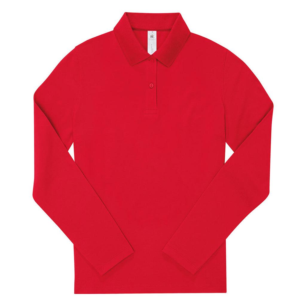 B&C Womens/Ladies My Polo 180 Cotton Long-Sleeved Shirt