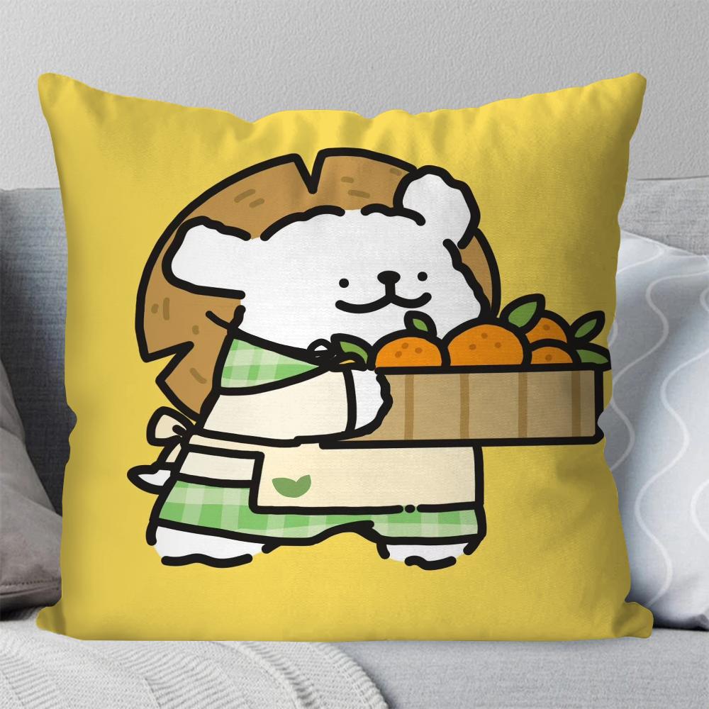 1pc M-Maltese Animation Pillow Case Square Pillow Bedroom Sofa Leisure Comfort Cushion Car Living Room Home Decoration 40X40