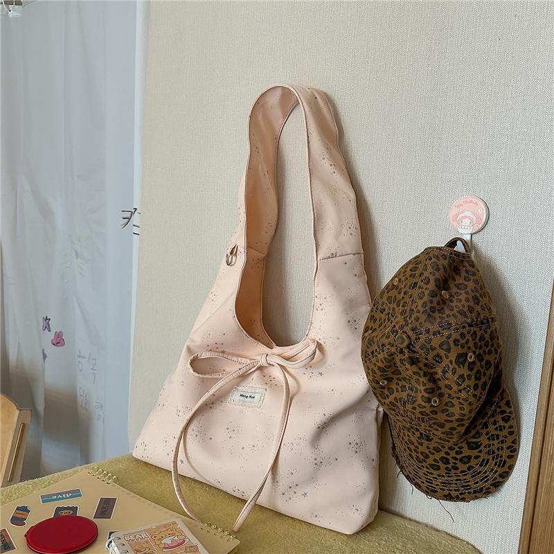 

Solid Color Shoulder Bag Women s Large Capacity Tote Bag рожевий