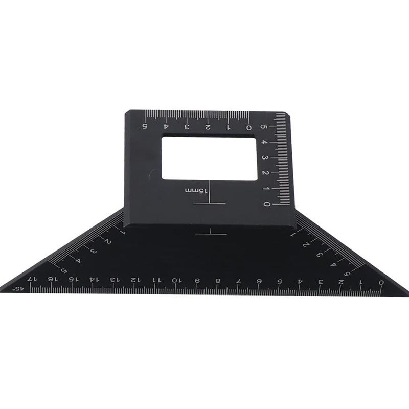 90 45 Degree Aluminum Alloy Angle Ruler Multifunctional Right Angle Marking Ruler Gauges Measuring Gauging Woodworking Tools