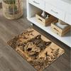 "WELCOME" Wolf Print Doormat, Non-Slip Washable Rug for Indoor Outdoor, Entryway, Living Room, RV & Home Decor