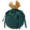 3D Antler Decoration Christmas Candy Bags Santa Present Bags Velvet Deer Bags