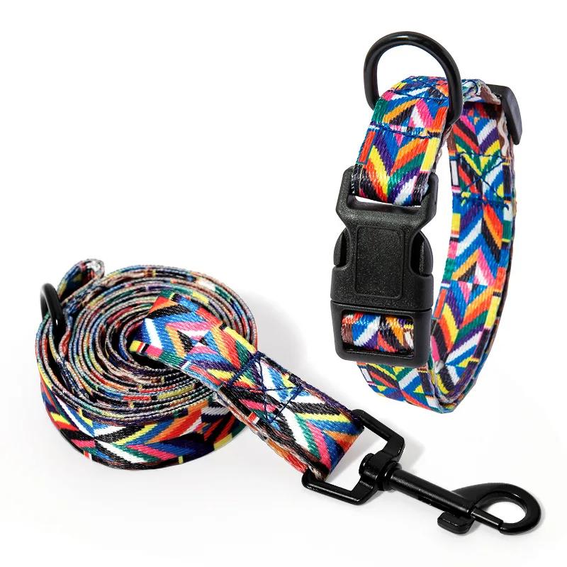 

Adjustable Breakaway Dog Collar and Leash Set with Printed Pattern for Small Medium Large Dogs Puppy Pet Supplies S 22-35cm