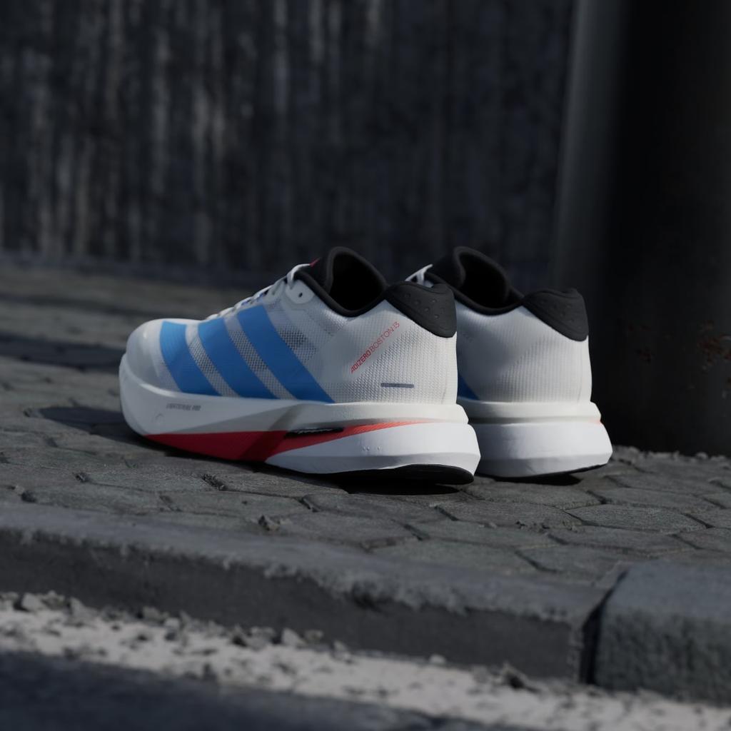 adidas Adizero Boston 13 KK4992 Men's Performance Sports Shoes Off White / Light Blue / Gold Metallic