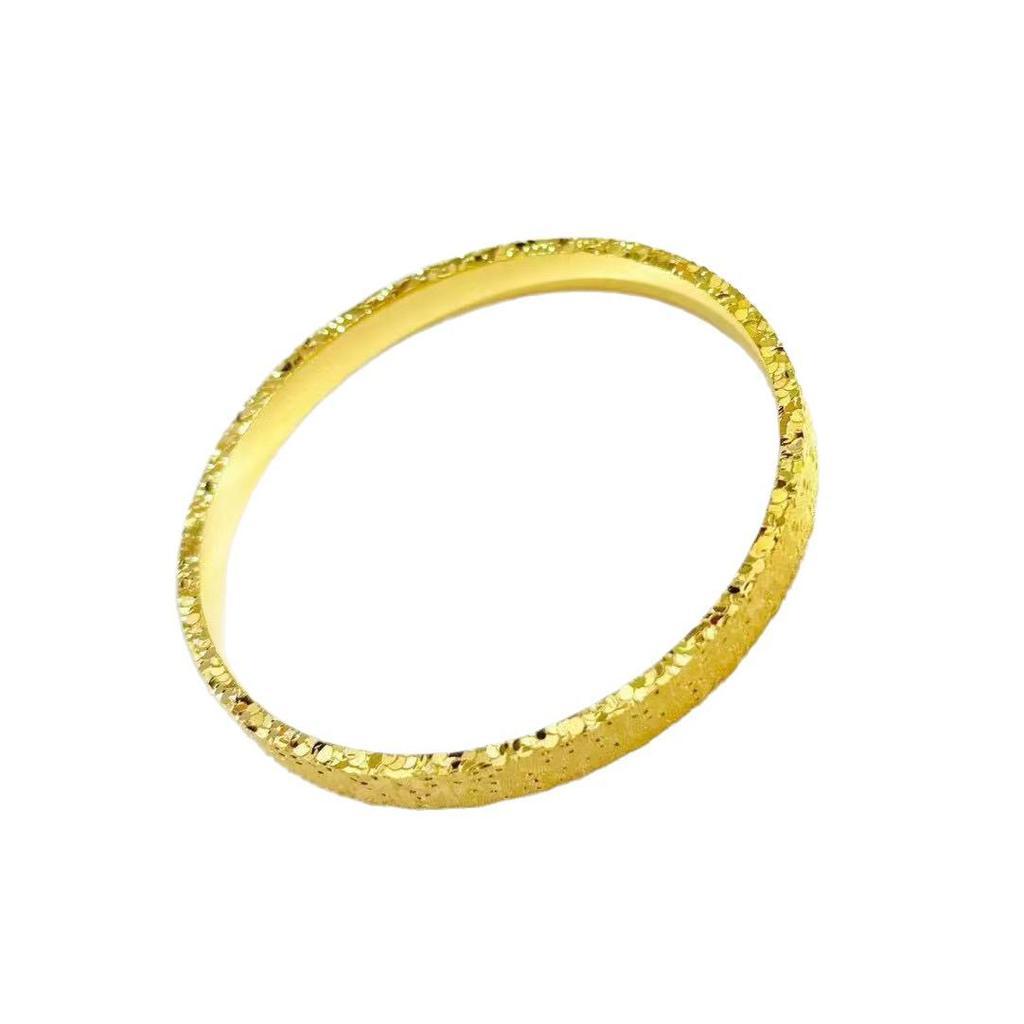 Gold-Plated Icy Bangle: Women's High-End Luxury Bracelet Accessory