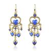 Bohemian Drop Dangle Heart Earrings For Women Vintage Rhinestone Acrylic Gold Color Ethnic Boho Jewelry Earings Pendientes Mujer