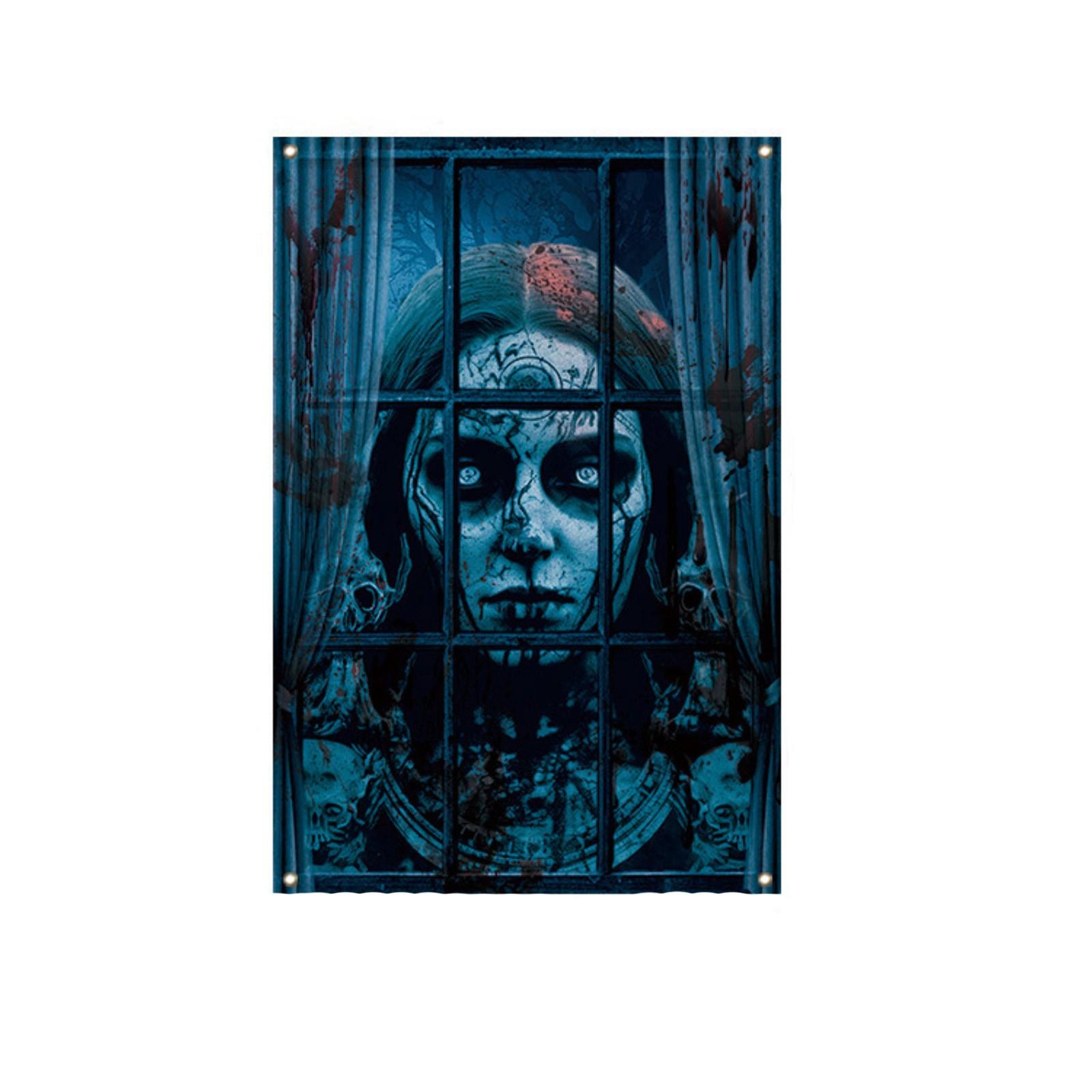 

Хэллоуин Накладки на окна, Баннеры для фона, Украшения для вечеринок и собраний, Настенные композиции, Реквизит и принадлежности One Size