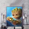 Disney Diamond painted Groot Infinity Gauntlet Creative Fan Art Illustration 5D DIY RhinestoneandDiamondEmbroiderycrossstitchHomeandWeddingDecorations