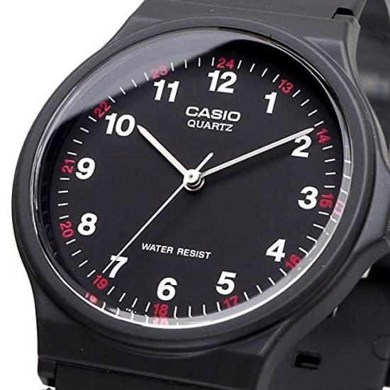 CASIO Analog Wristwatch Chipkashi Cheap MQ-24-1BL Urethane Belt Unisex Black 24-hour Display Index Overseas Model