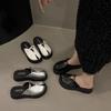 Sheepskin Version~ 25 Spring New Fashion Versatile Thick Heel Comfortable Square Head Niche Versatile Casual Bag Head Slippers Women
