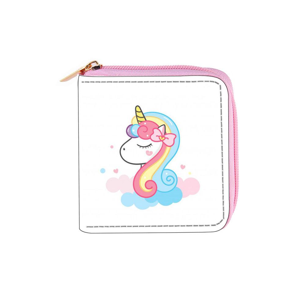 Unicorn Short Zipper Small Wallet, Wallet.