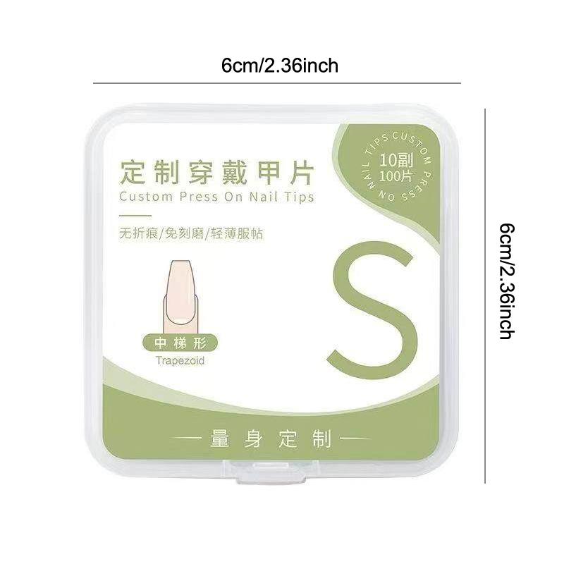 100Pcs/Box Matte Fake Nails No Polishing Press On False Nails Medium Short Design High Matt Soft Gel Nail Tips For Extension
