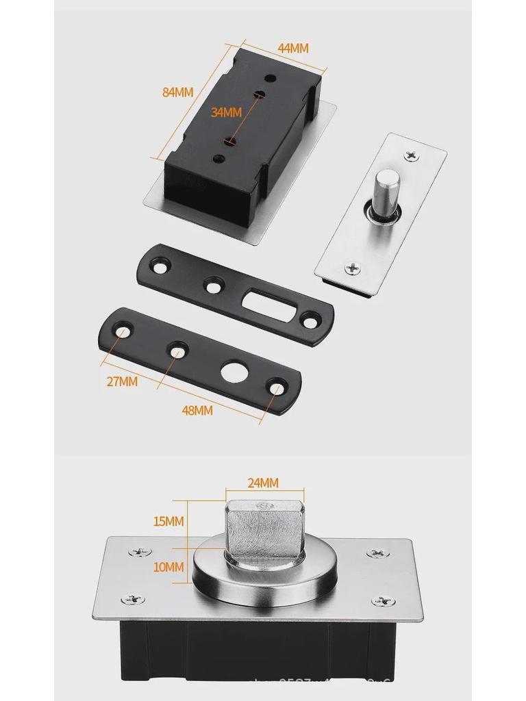 Heavy-Duty Stainless Steel Invisible Rotating Door Hinge with Hidden Up-Down Heaven and Earth Shafts