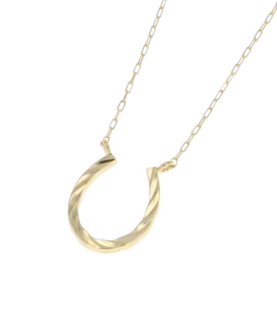 D Collection 18K Yellow Gold Horseshoe DN18943BYG Necklace, 40cm,