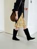 2025 Autumn and Winter New French Retro Matte Leather Pointed High Knight Boots Femininity Suede But Knee Boots