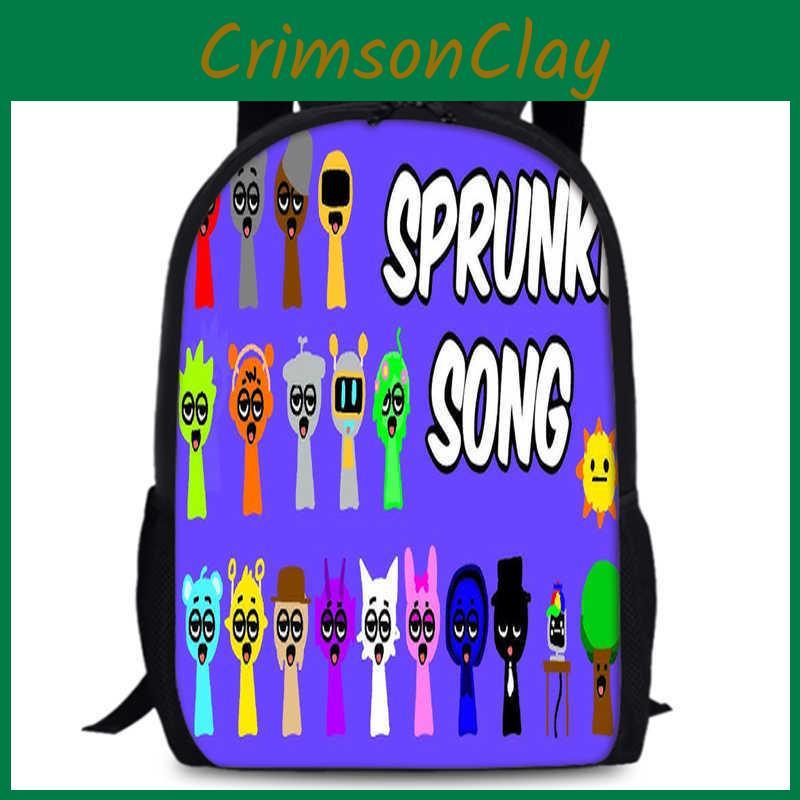 Sprunki 15in Durable Oxford Backpack Large Capacity School Educational Students