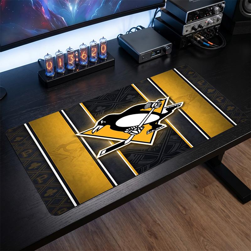 Pittsburgh Penguins Pattern Mousepad Anti?Slip Rubber Desk Pad For Gaming Working Desktop Decoration