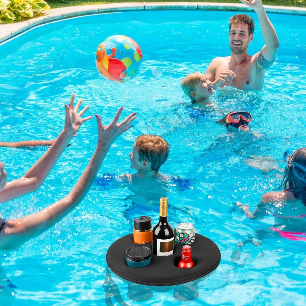 Pool Drink Floating Holder 5 Holes Pool Beverage Foam Floater Summer Spa Drink Tray Water Surface Floating Cup Holder Cup