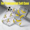 F-Fruit B-Banana P-Pattern Phone Case For iPhone17,16,15,14,13,12,11 Plus,Pro Max Soft Transparent Cover