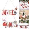 1 Pcs 23*13CM Wooden Santa Claus Letter Hanging Door Hanging Christmas Tree Party For Home Door Xmas Tree Pendants