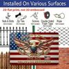 Piatto 2D, 1 pz "250 Anni di Libertà 1776-2026" Aquila Americana Segno in Alluminio 12x8 Pollici - Bandiera USA e Aquila Calva Design Patriottico, 250° Anniversario USA