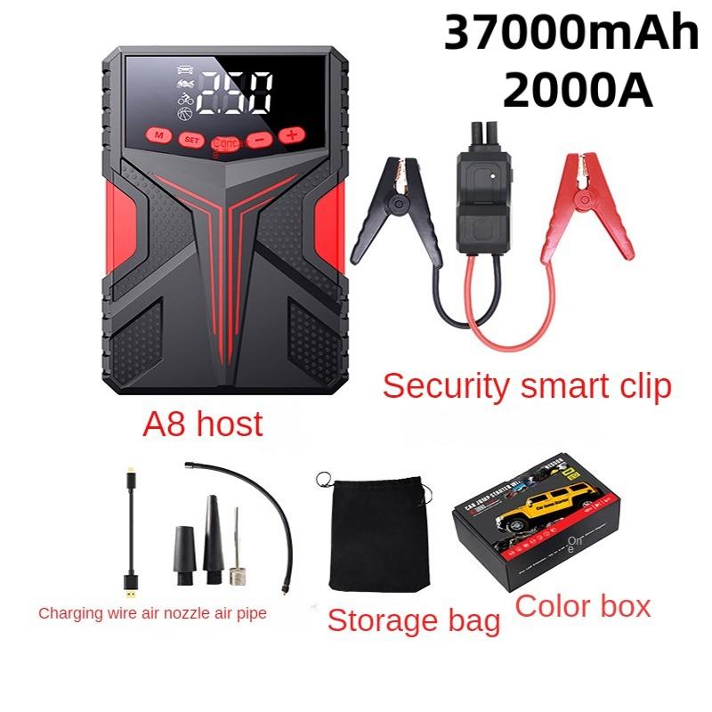 4 In1 Car Jump Starter Air Pump Power Bank Lighting Portable Air Compressor Cars Battery Starters Starting Auto Tyre Inflator