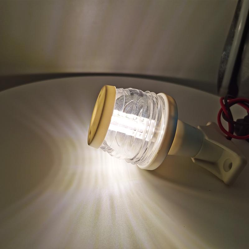 Marine Navigation Light Stern light Anchor Lamp LED All-Round White Fixed Mount Base for Boats Accessories Straight Light Head